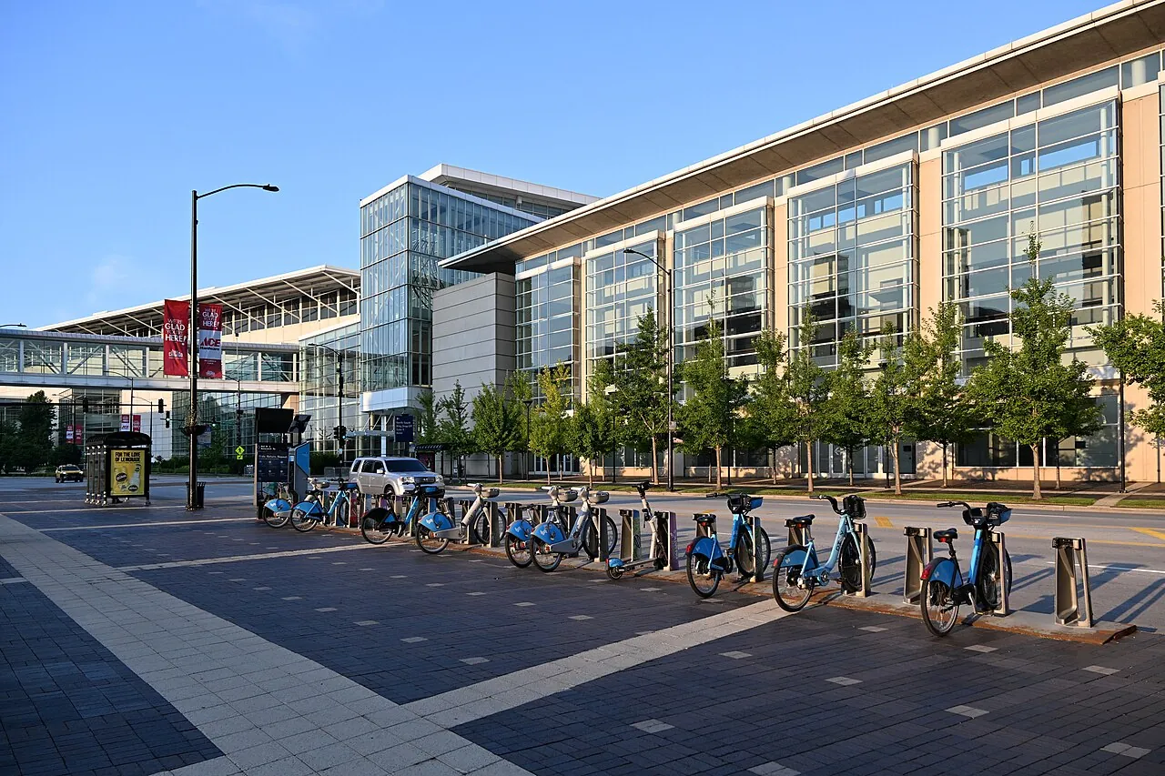 Divvy bikes at McCormick Square, Chicago, 2025 in Chicago, Illinois