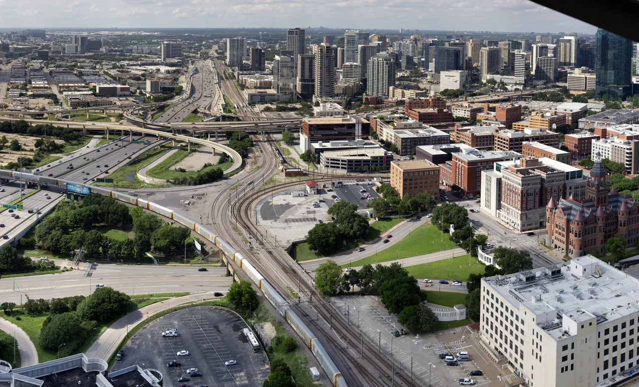 Martyr's Park and Dealey Plaza in Dallas Texas May 2024 in Dallas, Texas