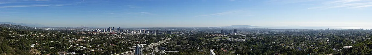 Los angeles from getty panorama in Los Angeles, California